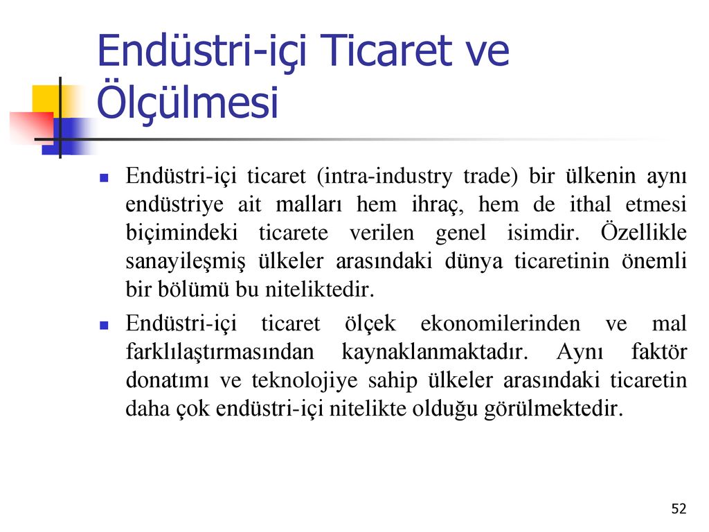 ULUSLARARASI İKTİSAT TEORİSİ ppt indir